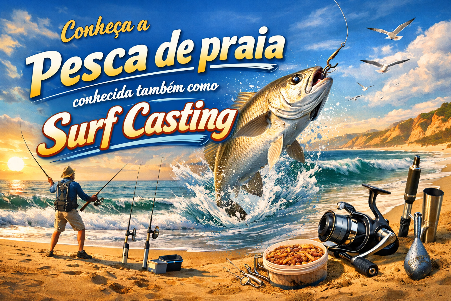 Conheça a Pesca de praia conhecida também como Surf Casting