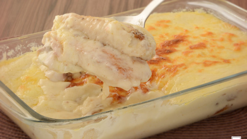 Aprenda a fazer Peixe com creme de milho gratinado ao forno