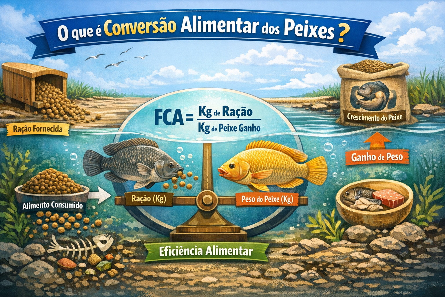 O que é Conversão Alimentar dos Peixes