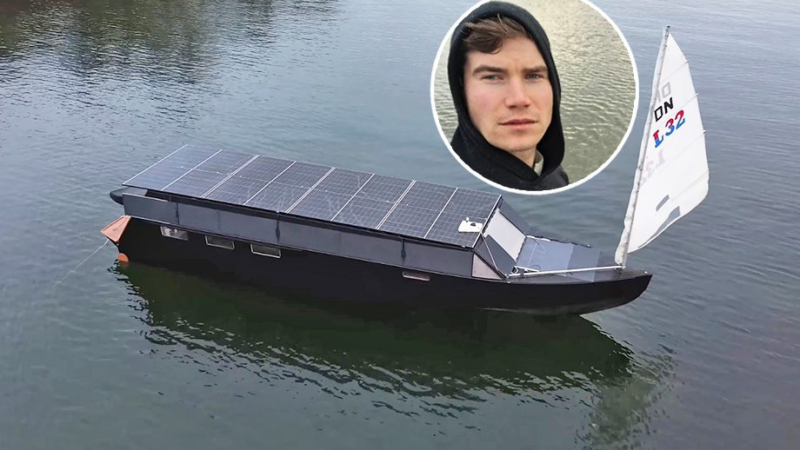 Em 200 dias – finlandês construiu barco movido a energia solar com “autonomia infinita”