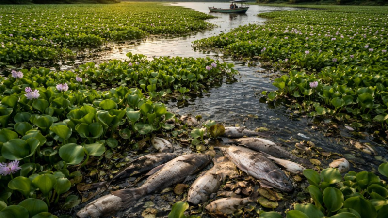 Planta aquática invasora dominou lagos e rios pelo mundo