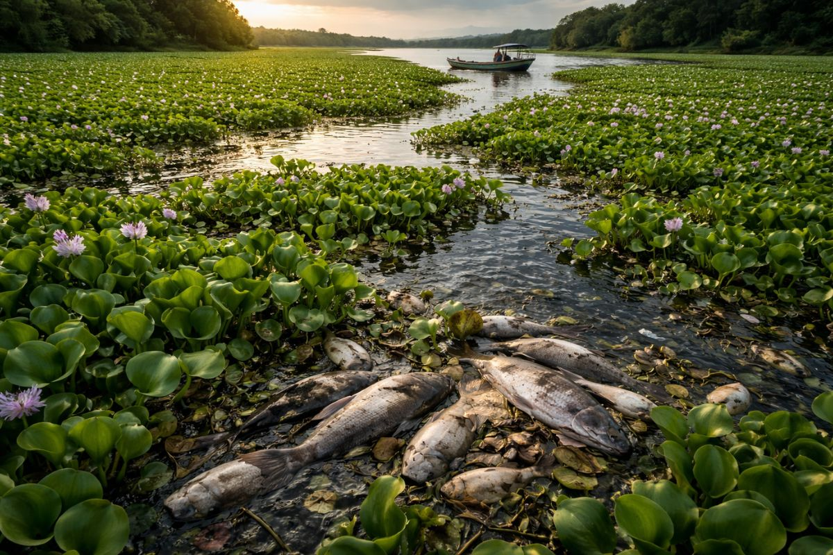 Planta aquática invasora dominou lagos e rios pelo mundo
