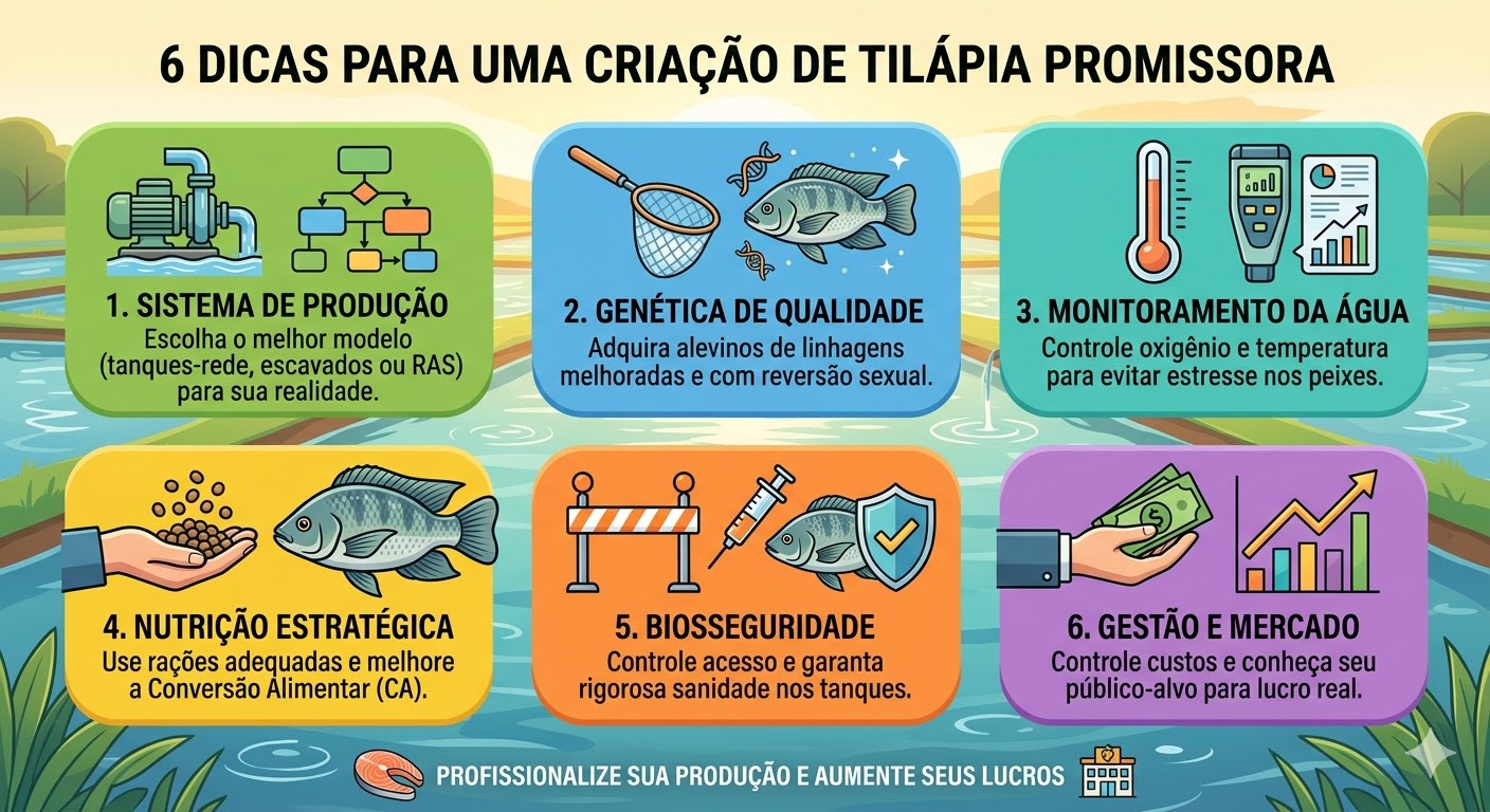 6 dicas sobre criação de tilápia para tornar seu negócio promissor