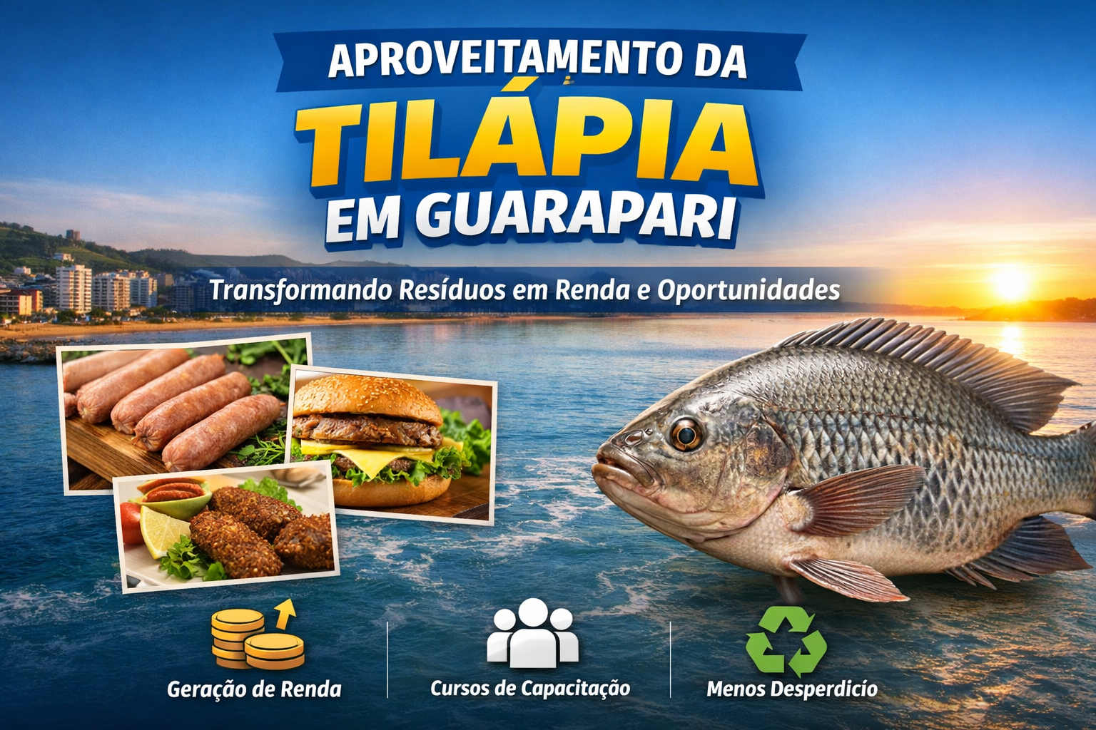 Guarapari aposta no aproveitamento integral da tilápia para gerar renda e reduzir desperdícios
