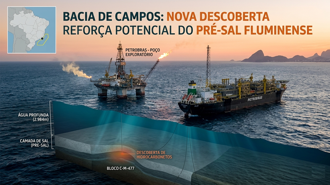 Bacia de Campos: Nova descoberta reforça potencial do pré-sal fluminense