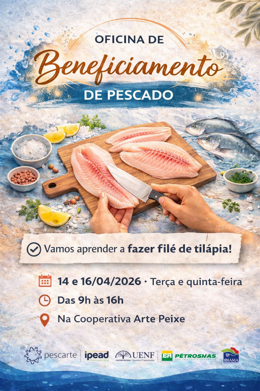 Oficina de Beneficiamento de Pescado na Cooperativa Arte Peixe