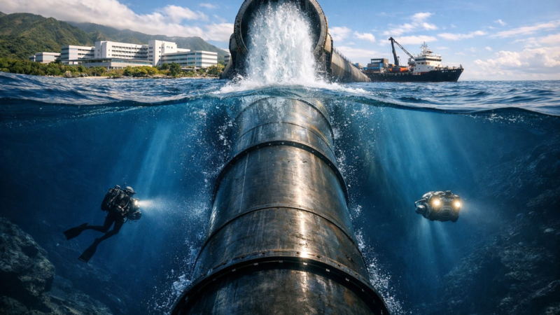 Engenheiros estão puxando água gelada de até 900 metros de profundidade no oceano