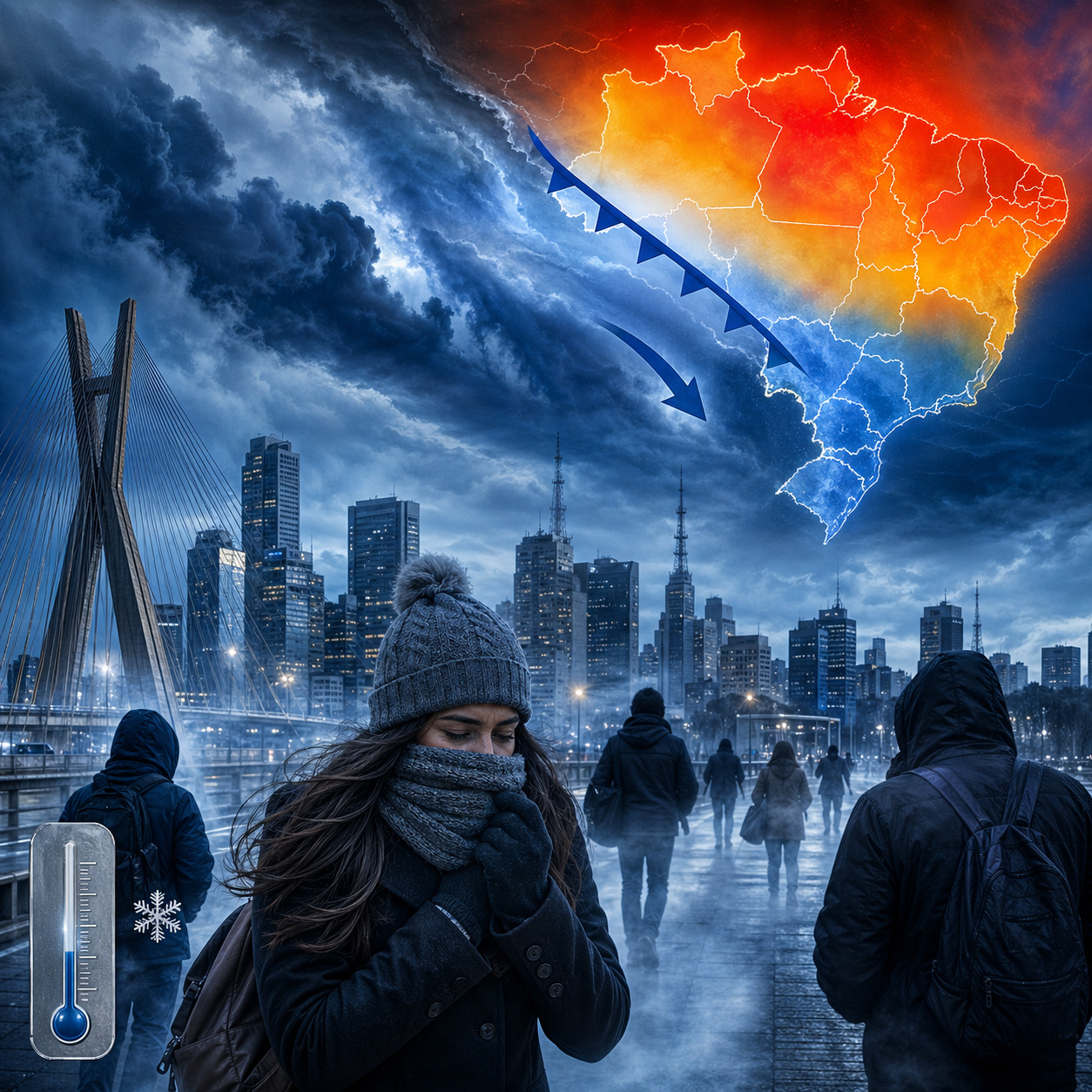 A primeira massa de ar polar intensa de 2026