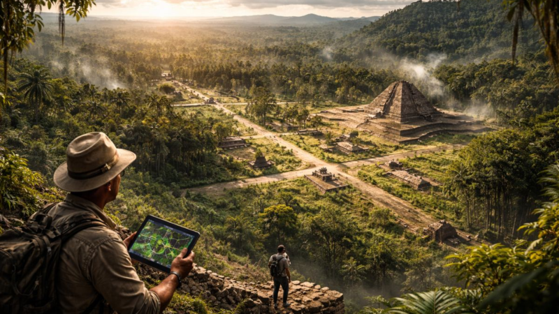 Escondida sob a vegetação densa da Amazônia, cientistas encontraram uma rede monumental