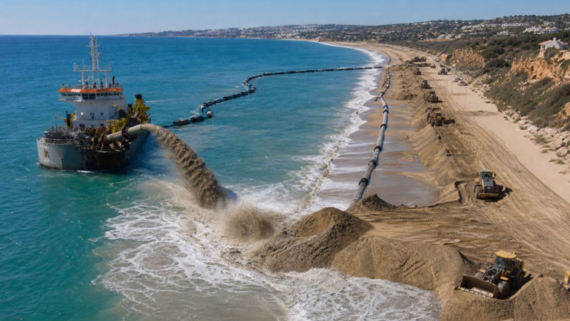 Portugal remove mais de 2 milhões de toneladas de areia do fundo do mar