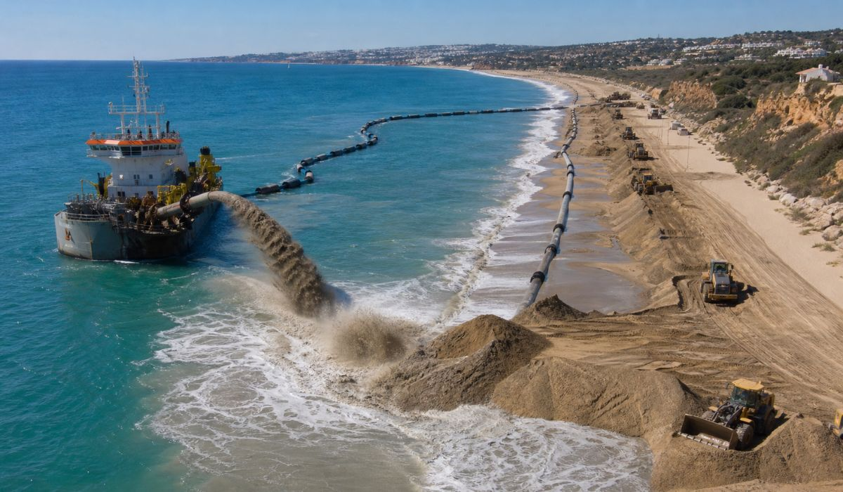 Portugal remove mais de 2 milhões de toneladas de areia do fundo do mar