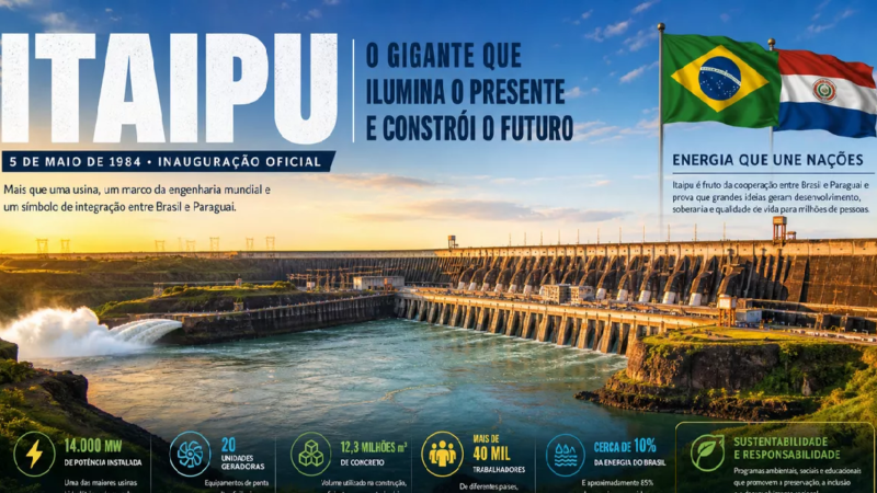 Itaipu: o gigante energético que simboliza integração e soberania na América do Sul
