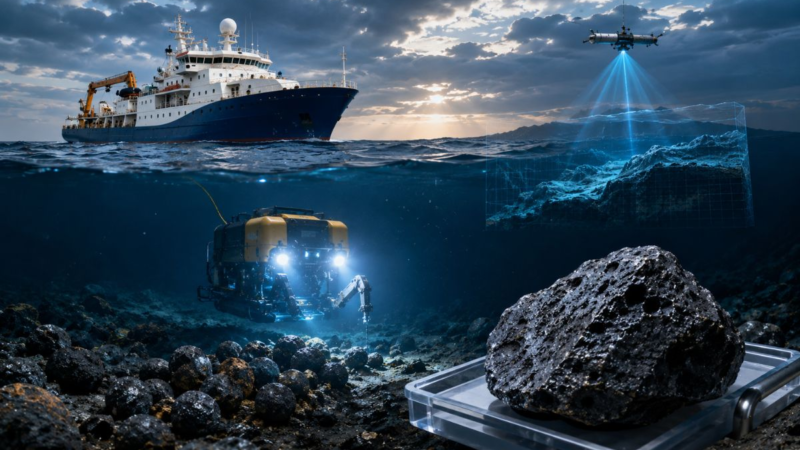 China envia navio ao fundo do Pacífico, encontra minerais raros no leito oceânico