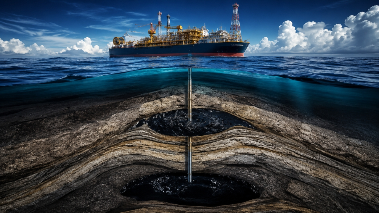 Existe petróleo abaixo do petróleo que o Brasil já extrai: a Petrobras confirmou nova acumulação no campo de Búzios a 5.600 metros de profundidade, numa zona inferior ao reservatório que já opera na Bacia de Santos