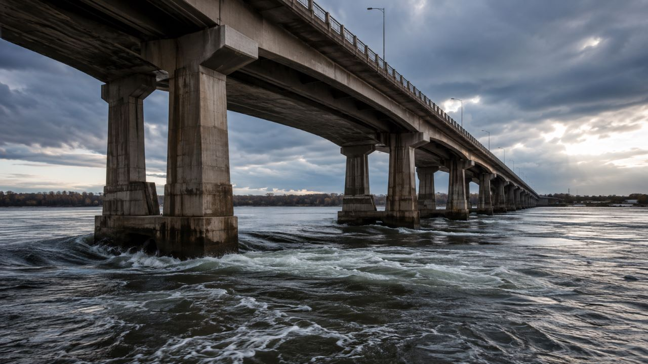 Como é feita uma fundação de ponte embaixo d’água sem a estrutura afundar?