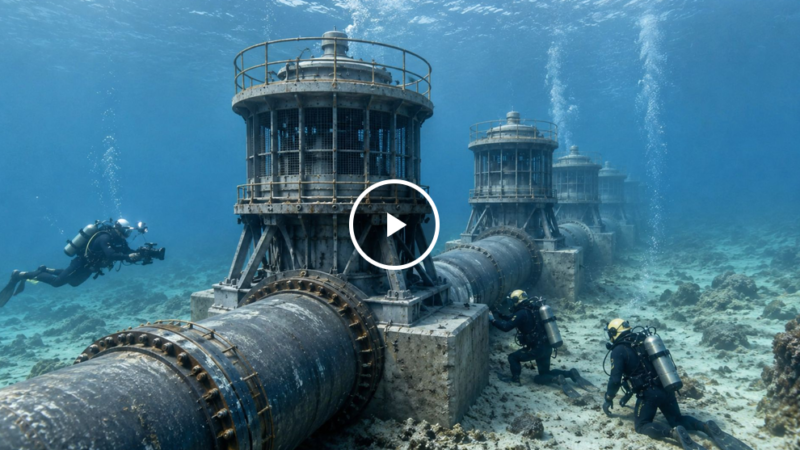 Chile instala um inmisario submarino de 1.025 metros com 5 torres de captação no Pacífico para transformar água do mar em 86,4 milhões de litros por dia contra a seca