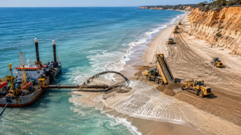Portugal retira cerca de 2,2 milhões de toneladas de areia nos EUA em uma megaoperação para salvar cerca de 37 metros de praias do Algarve