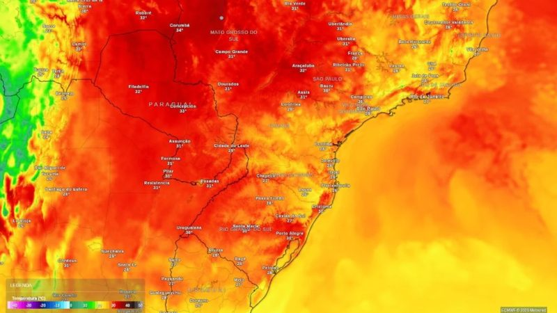 Frio está com os dias contados com chegada de bolha de calor com temperaturas de até 42°C, que causará ‘veranico’ no Brasil