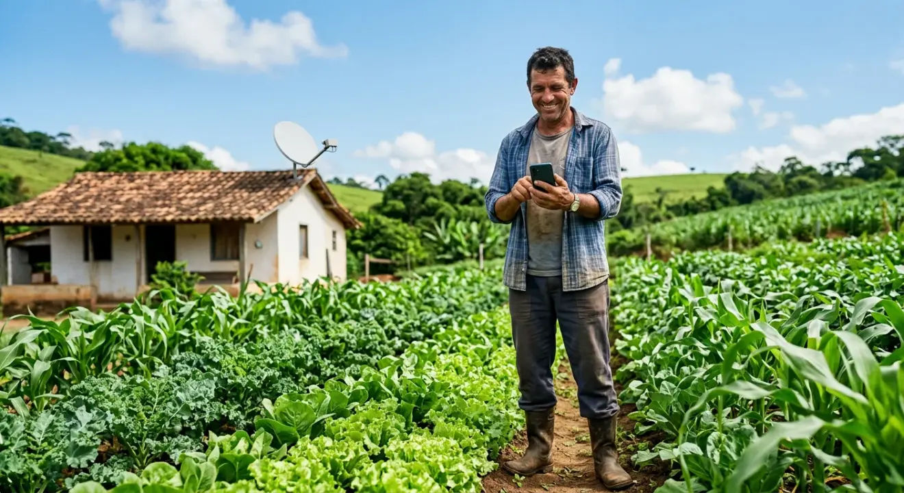 Pronaf Conectividade oferece juros de 2% para internet e celulares no campo