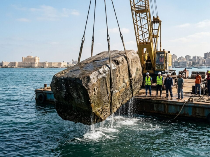 Após mais de 1.600 anos de história, os arqueólogos trazem à superfície blocos de 80 toneladas de uma das Sete Maravilhas do mundo antigo