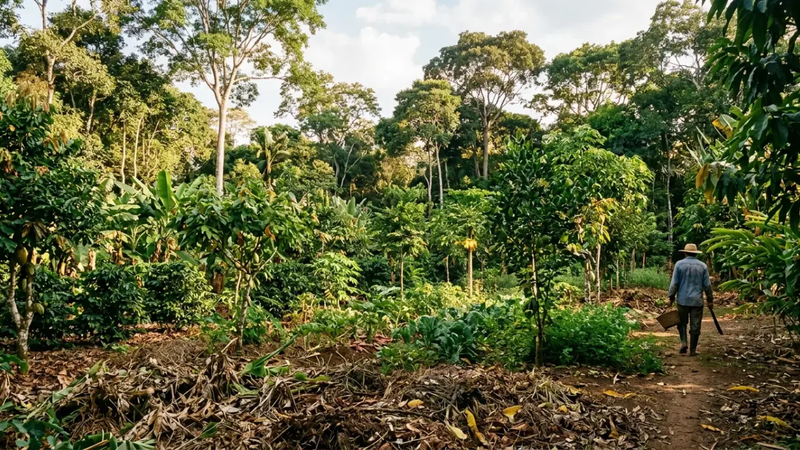 Agricultura sintrópica comercial: como transformar sucessão natural em produção rentável