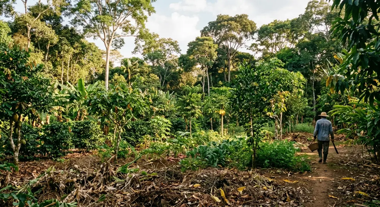 Agricultura sintrópica comercial: como transformar sucessão natural em produção rentável