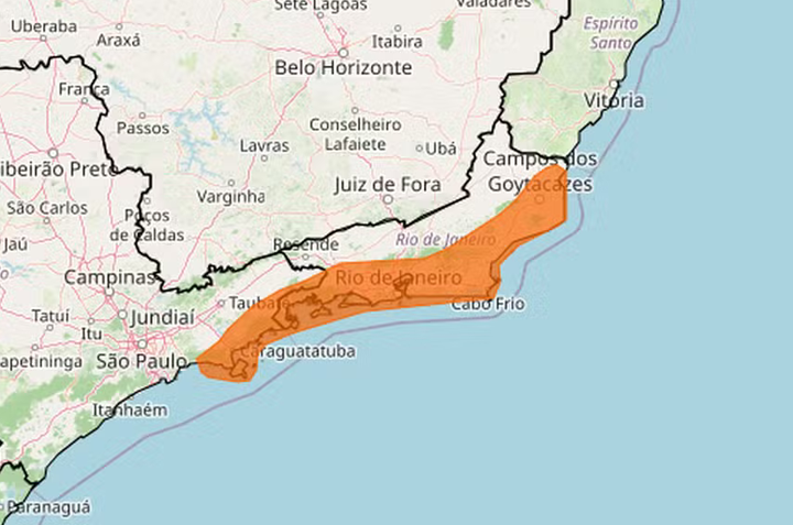 Inmet amplia avisos de vendaval e prevê rajadas de até 100 km/h no Sudeste