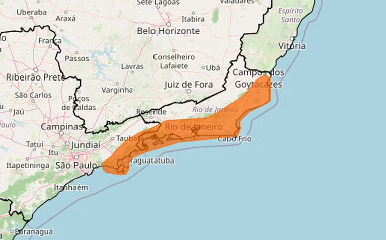 Inmet amplia avisos de vendaval e prevê rajadas de até 100 km/h no Sudeste
