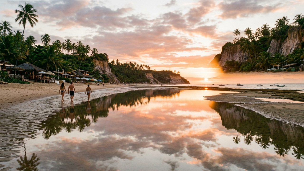O vilarejo no Nordeste com 300 moradores onde a Praia do Espelho reflete o céu duas vezes por dia e está entre as mais bonitas do país