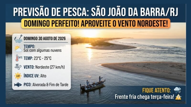 Clima favorável e vento Nordeste prometem domingo de fartura para a pesca em São João da Barra