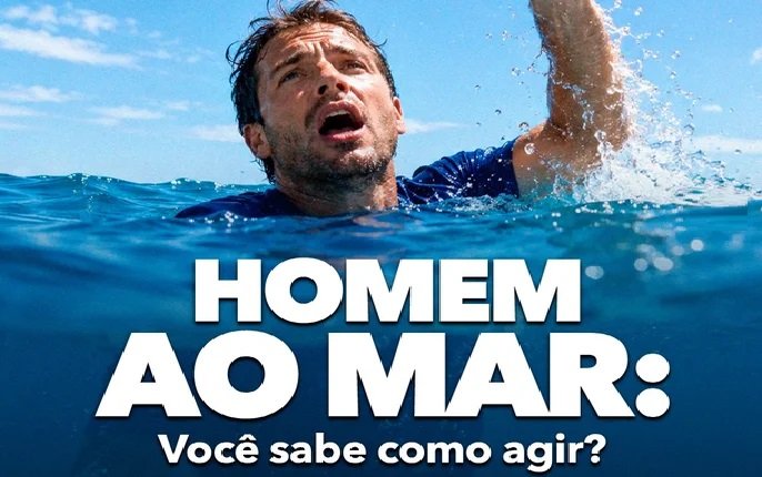 Homem ao mar: saber como agir nos primeiros segundos pode salvar uma vida.