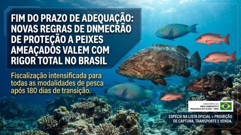 Fim do Prazo de Adequação: Novas Regras de Proteção a Peixes Ameaçados Valem com Rigor Total no Brasil