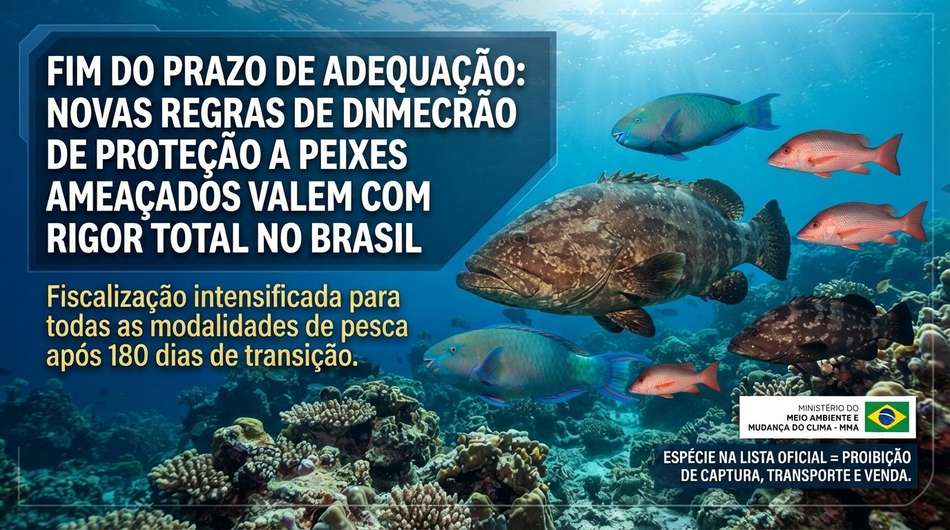Fim do Prazo de Adequação: Novas Regras de Proteção a Peixes Ameaçados Valem com Rigor Total no Brasil