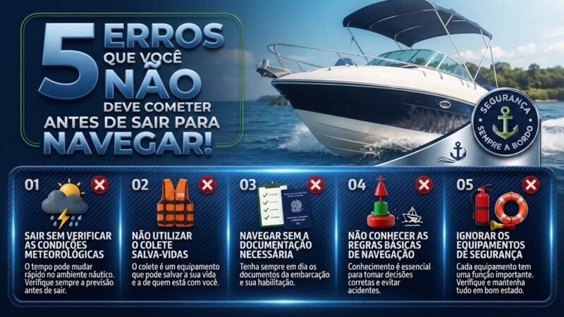 5 Erros que Você Não Deve Cometer Antes de Sair para Navegar