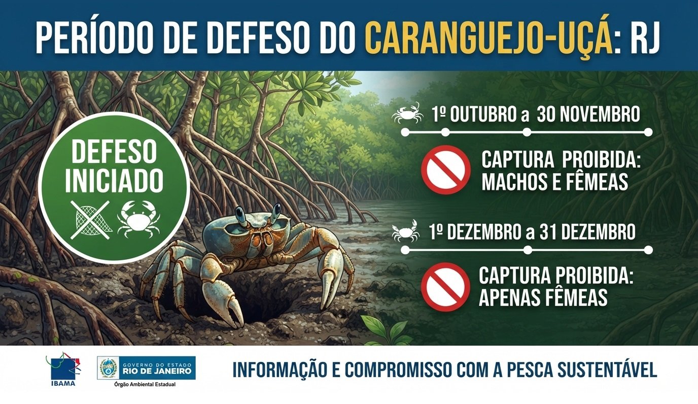 Período de Defeso do Caranguejo-Uçá Começa no Rio de Janeiro: O que Pescadores e Consumidores Deixam de Saber sobre a Proteção da Espécie