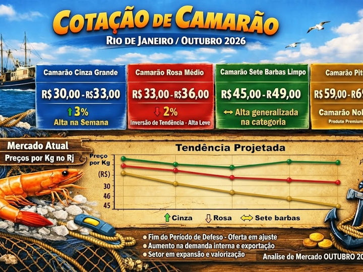 Cotação e Panorama do Camarão – Outubro de 2026