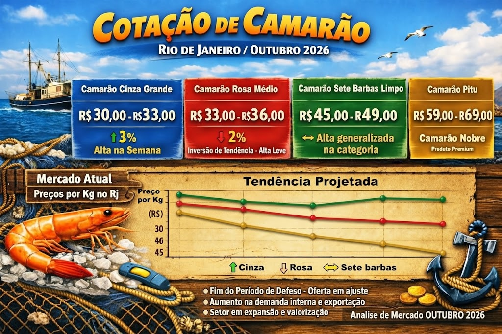 Cotação e Panorama do Camarão – Outubro de 2026